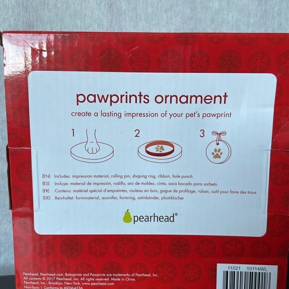 Pearhead Pawprints Ornament Capture Your Fur Babies Foot Print - Picture 7 of 10